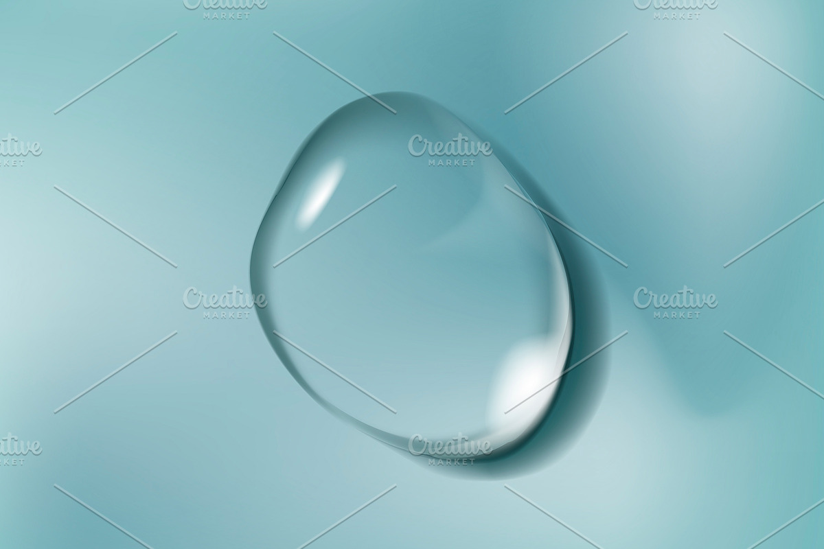 Realistic water drops set, an Illustration by George Rod (Photo 3 of 5)