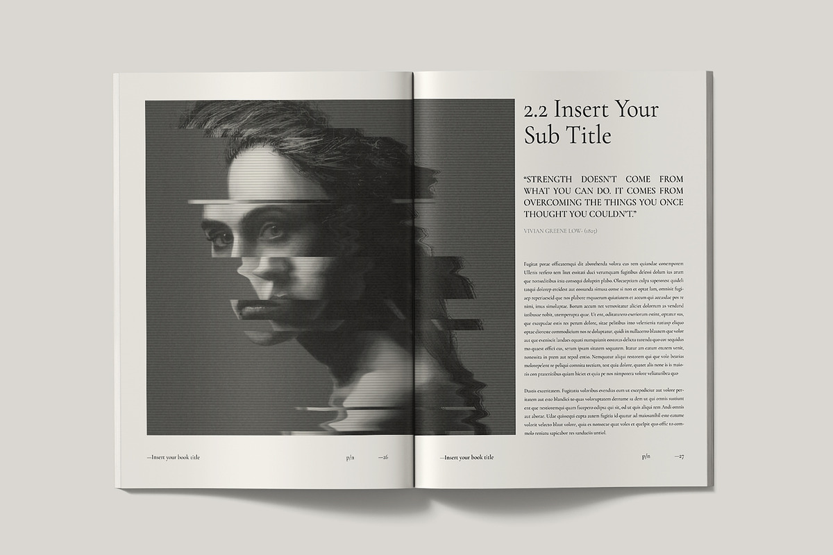 Book Title Layout Design Template, a Brochure Template by ArtisanaAura (Photo 9 of 21)