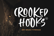 Crooked Hooks - Dry Brush Font, a Font by Sarid Ezra (Thumbnail 1 of 6)