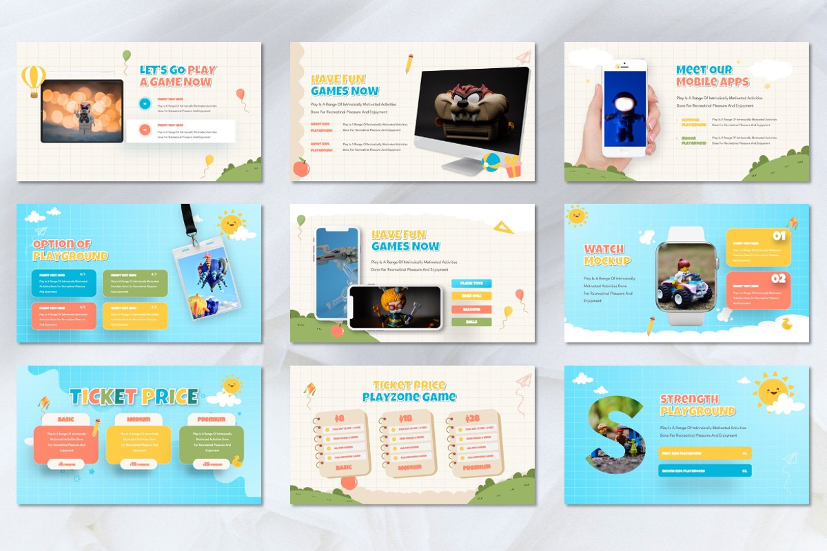 Playzone- KidsPlayground Powerpoint, a Presentation Template by Dhabee (Photo 6 of 8)