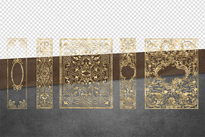 Gilded Gold Old Book Cover Overlays