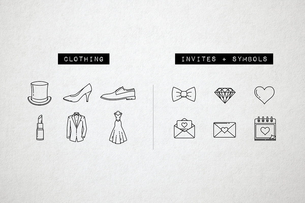 100 Wedding Icons Set - Expanded, an Outline Icon by Hatch Design Workshop (Photo 4 of 15)