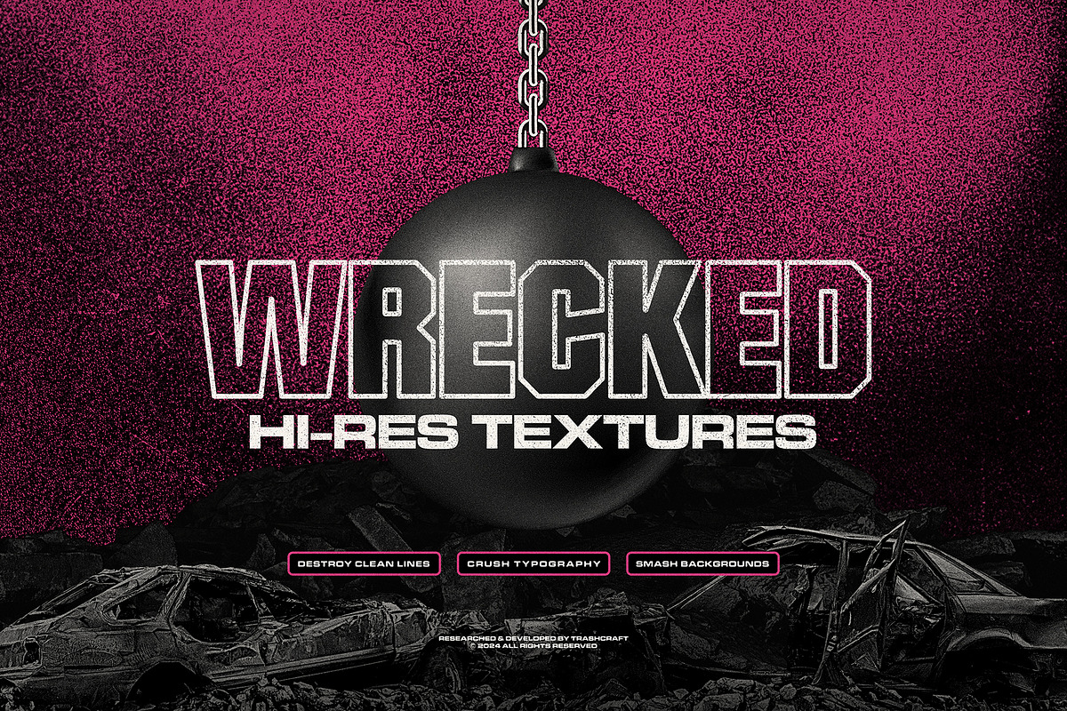WRECKED - Texture Pack, a Texture Graphic by TRASHCRAFT (Photo 1 of 7)