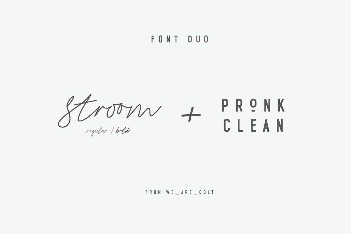Stroom & Pronk Font Duo, a Handwritten Font by Colt Type Co (Photo 1 of 7)