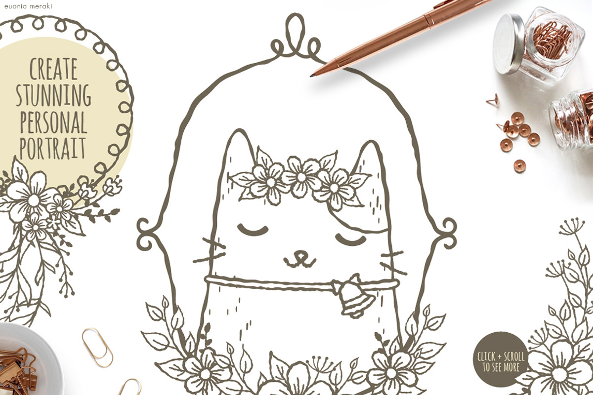 Cat Society - Cute Character Creator, an Animal Illustration by Euonia Meraki (Photo 9 of 15)