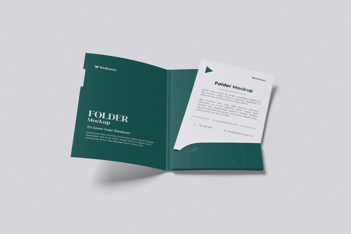 Folder Mockup Bundle Set, an Advertising Mockup by Rielismee (Photo 3 of 5)