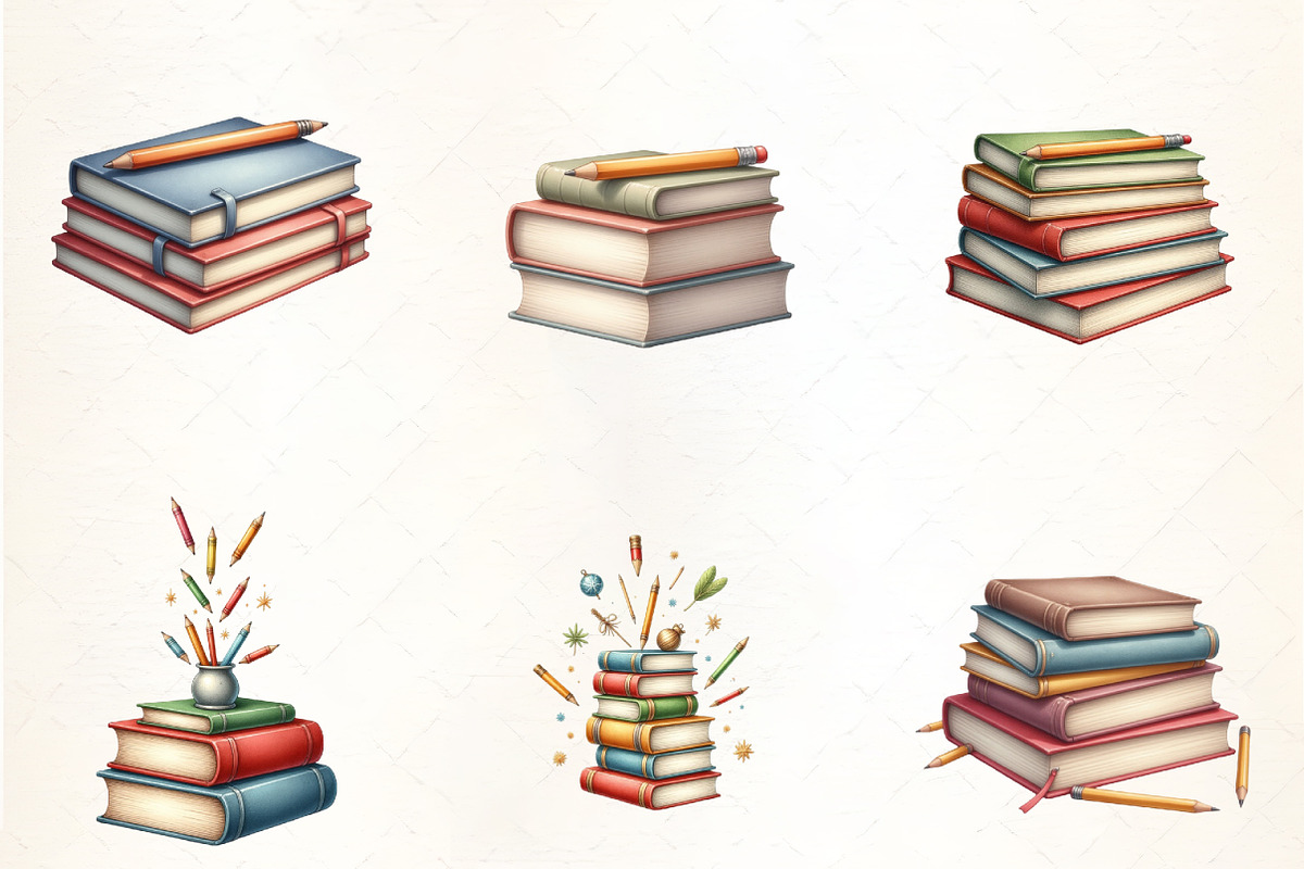Back to School Books Stack Sublimati, an Illustration by CrexoraLab (Photo 4 of 5)