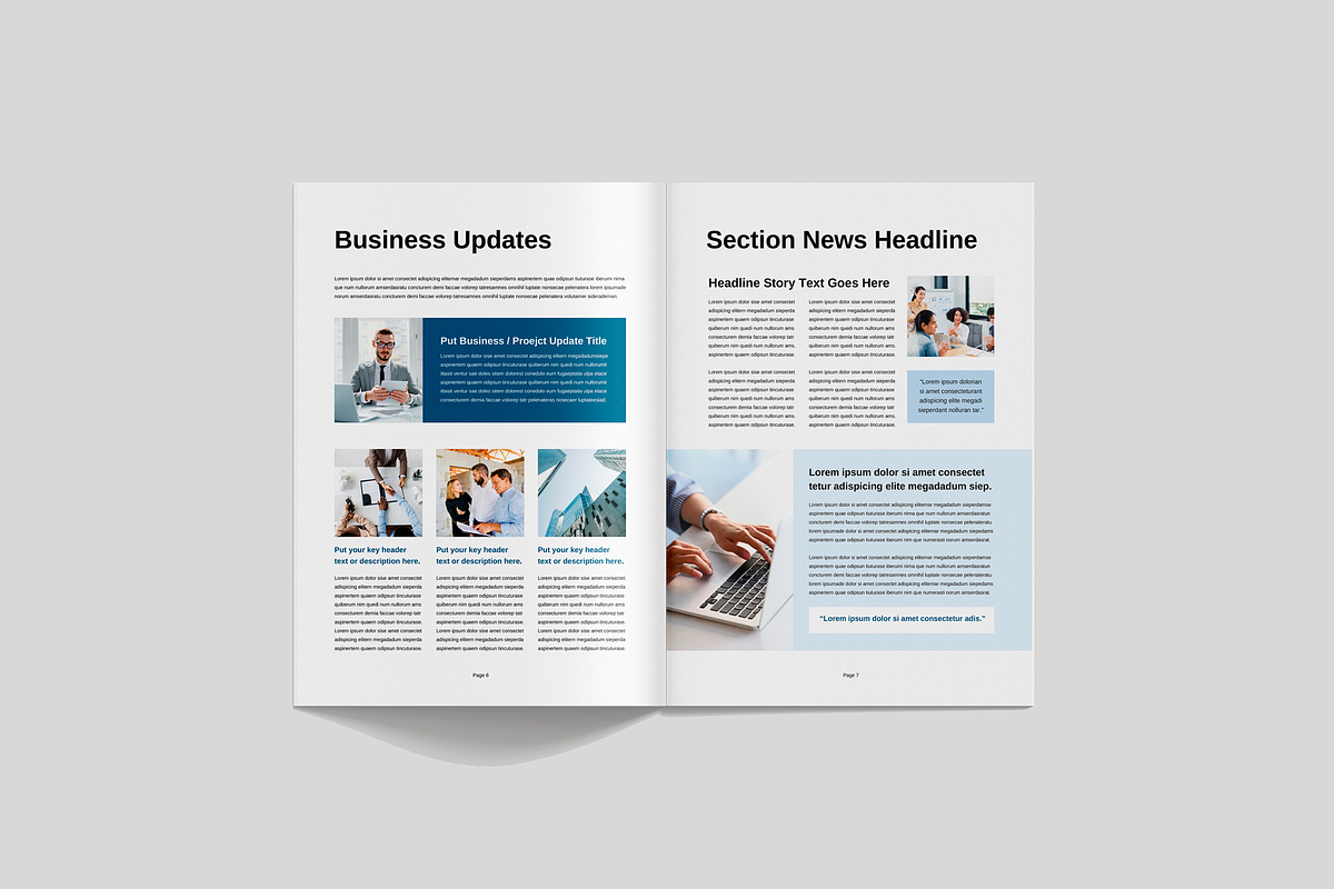 Newsletter Template | Canva & Indd, a Magazine Template by Leaflove (Photo 3 of 10)