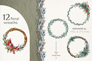 Winter Birds Watercolor Clipart, an Animal Illustration by AnitaPol (Thumbnail 7 of 14)