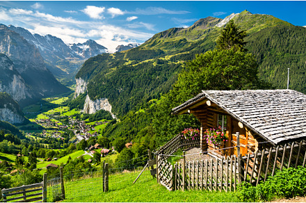 View of the Lauterbrunnen valley in, a Nature Photo by Leonid Andronov