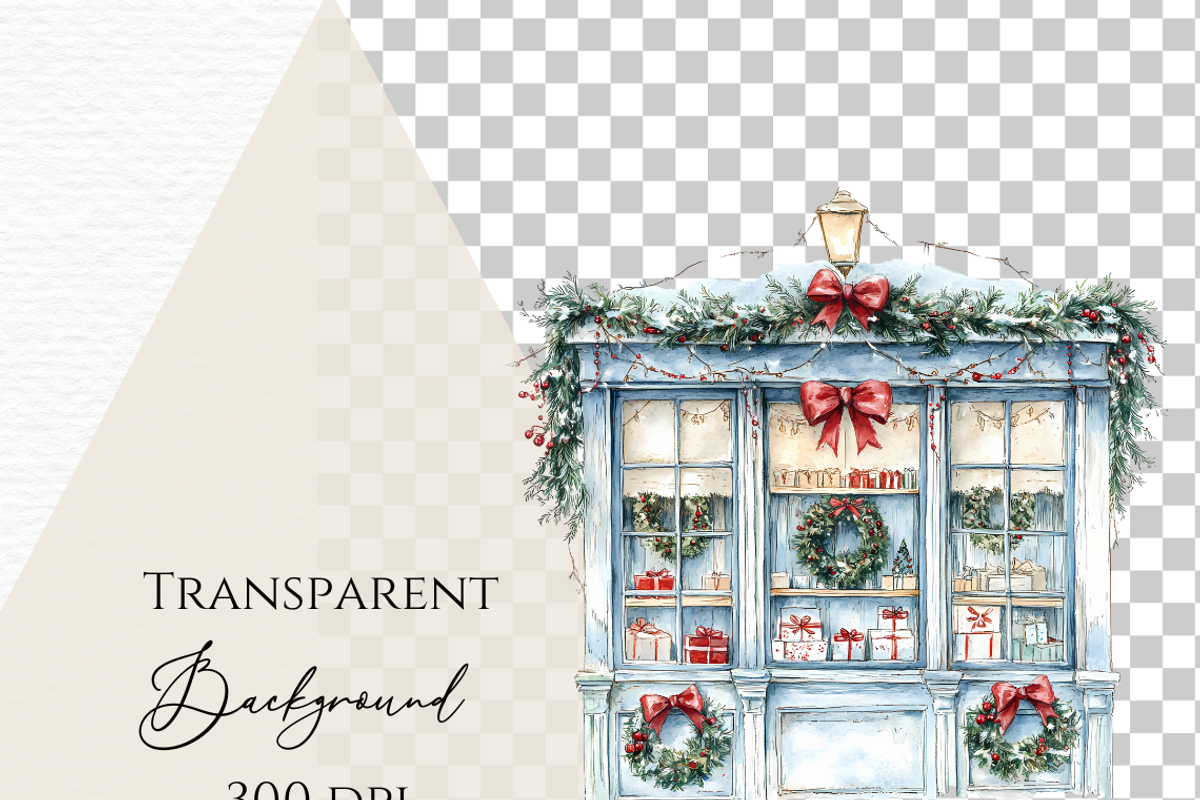 Christmas market storefront clipart, a Seasonal Illustration by Invite to Clipart (Photo 8 of 8)