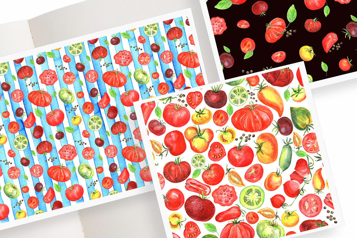 Watercolor TOMATOE, a Food Illustration by JennyColorArt (Photo 8 of 9)
