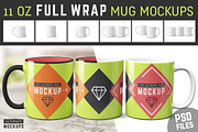 11 oz Mug Mockups (PSDs), a Cups & Container Mockup by Ultimate Mockups (Thumbnail 1 of 7)