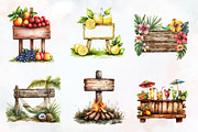 Summer Day Wooden Sign Clipart, an Illustration by RobertsArt (Thumbnail 2 of 4)