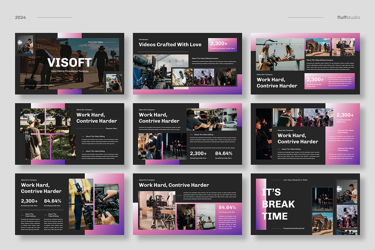 Video & Film Google Slides Template, a Presentation Template by fluffstudio (Photo 2 of 4)