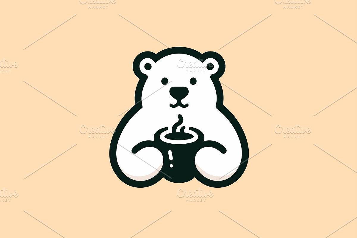 MINIMILASIT BEAR CAFE LOGO, a Branding & Logo Template by Zr, PROJECT