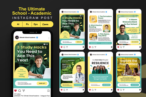 The School/Academic - Instagram Post preview 4