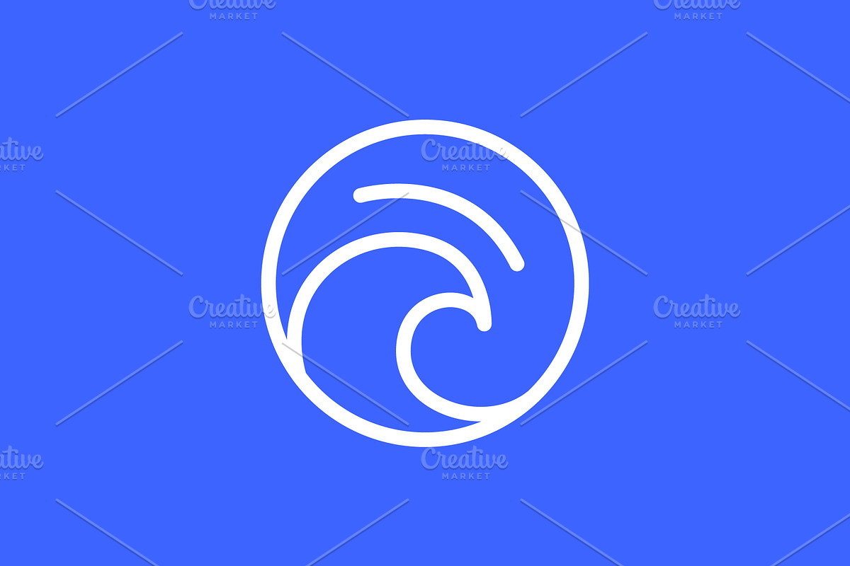 ocean wave water simple logo, a Branding & Logo Template by devastd
