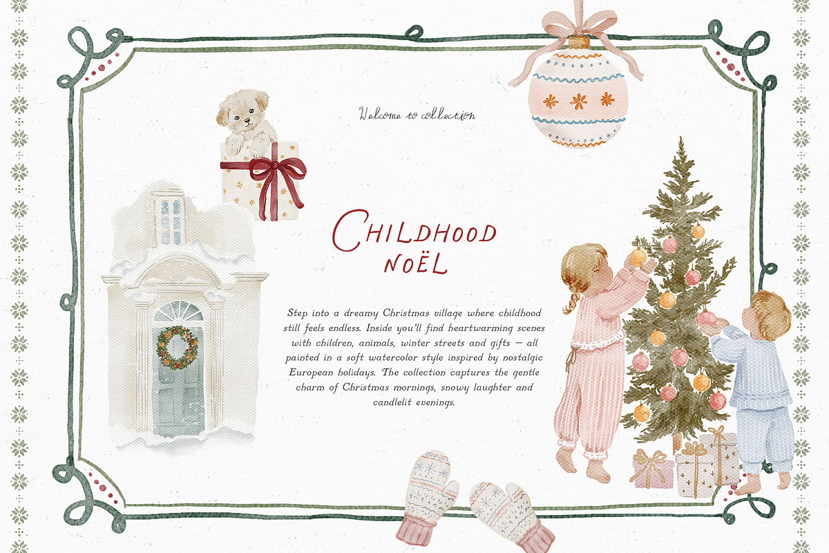 Childhood Noël Christmas Clipart, a Decorative Illustration by Muse Artist (Photo 2 of 27)
