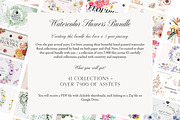Watercolor Floral BUNDLE handpainted, an Illustration by SunnyAfternoons (Thumbnail 3 of 10)