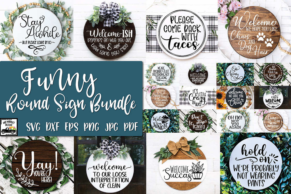 Funny Round Sign Bundle, an Illustration by OldMarket Designs (Photo 1 of 11)