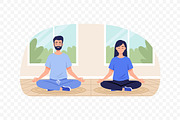 Self Care Meditation and Breathing, a Person Illustration by Partikusi Design (Thumbnail 3 of 3)