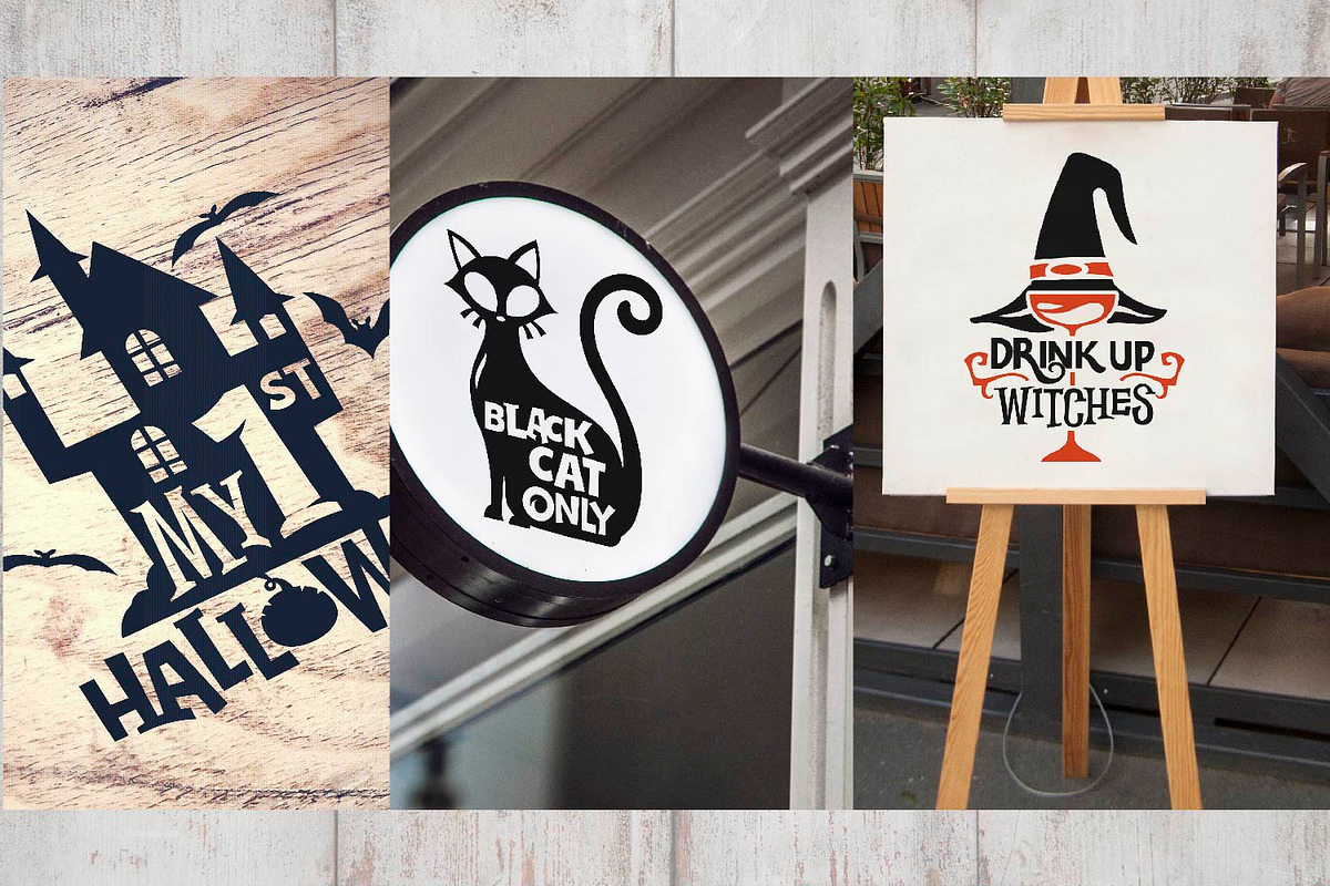 Halloween Quote and Cutting SVG DXF, an Illustration by defarmerdesign (Photo 2 of 5)