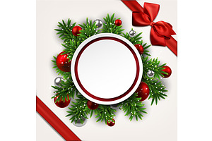 Christmas Round Cards Templates Set