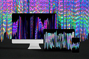 Holographic Glitch. 3D Backgrounds, a Texture Graphic by Julie&Taily (Thumbnail 5 of 19)