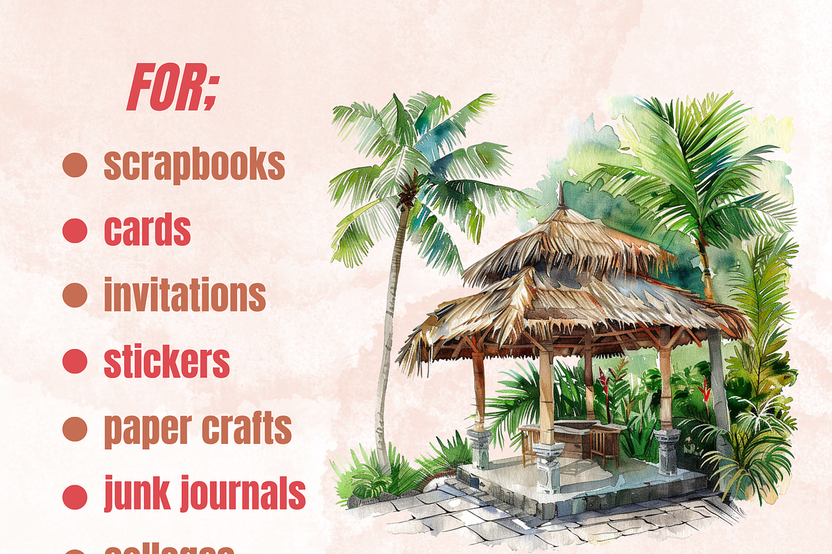 Watercolor Cozy Summer Scenes Set, an Illustration by GiraffeCreative (Photo 3 of 9)