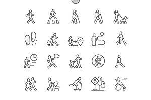 Walking Line Icons