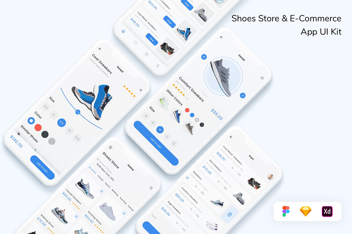 Shoes Store & E-Commerce App UI Kit, an App Template by Betush