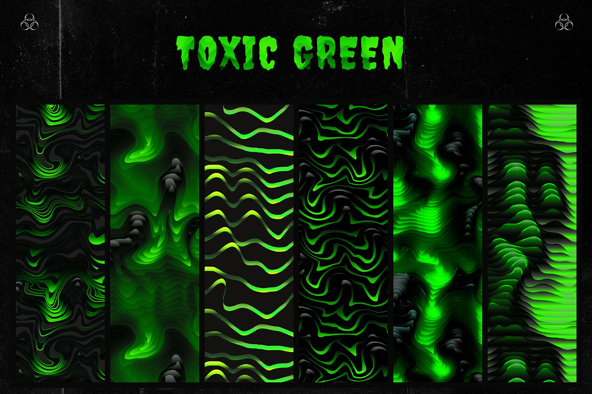 Toxic green seamless patterns pack, a Pattern Graphic by Gudiny (Photo 8 of 8)