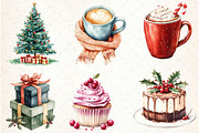 Watercolor Cozy Winter Christmas Cli, an Illustration by Libby Wishes (Thumbnail 2 of 6)