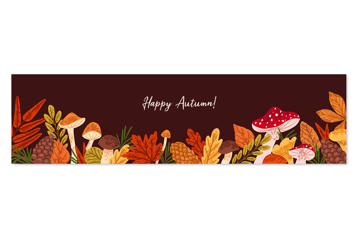 Autumn forest nature, dry leaves set, a Seasonal Illustration by PaperTrident (Photo 5 of 6)