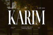 Karim Elegant Serif Font Typeface, a Serif Font by Perfectype (Thumbnail 1 of 6)