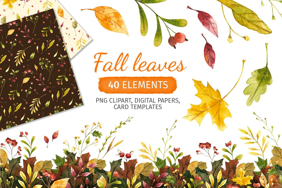 Fall Clipart, Patterns, Frames, an Object Graphic by Valin Malin (Photo 1 of 7)