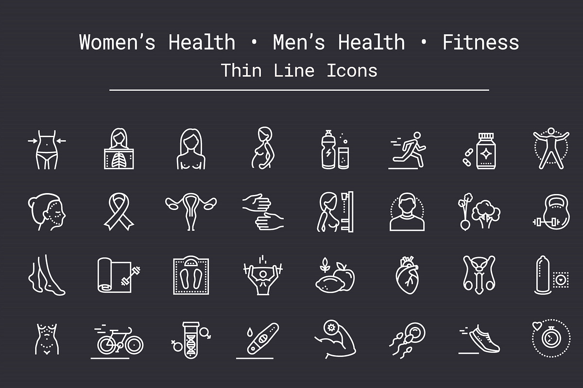 People's Healthcare & Fitness Icons, an Outline Icon by Nuburu (Photo 1 of 2)