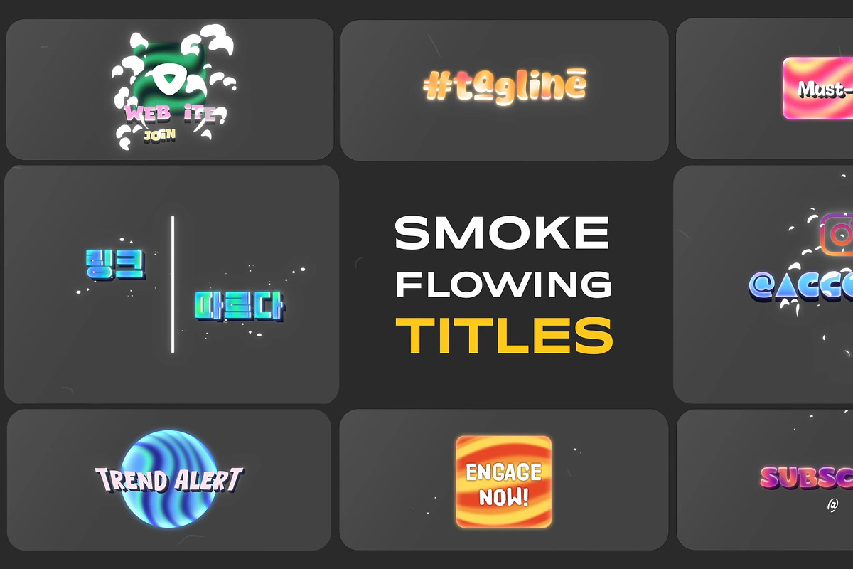 Smoke Flowing Titles DaVinci Resolve, a Templates & Theme by FlashFXbox (Photo 1 of 2)