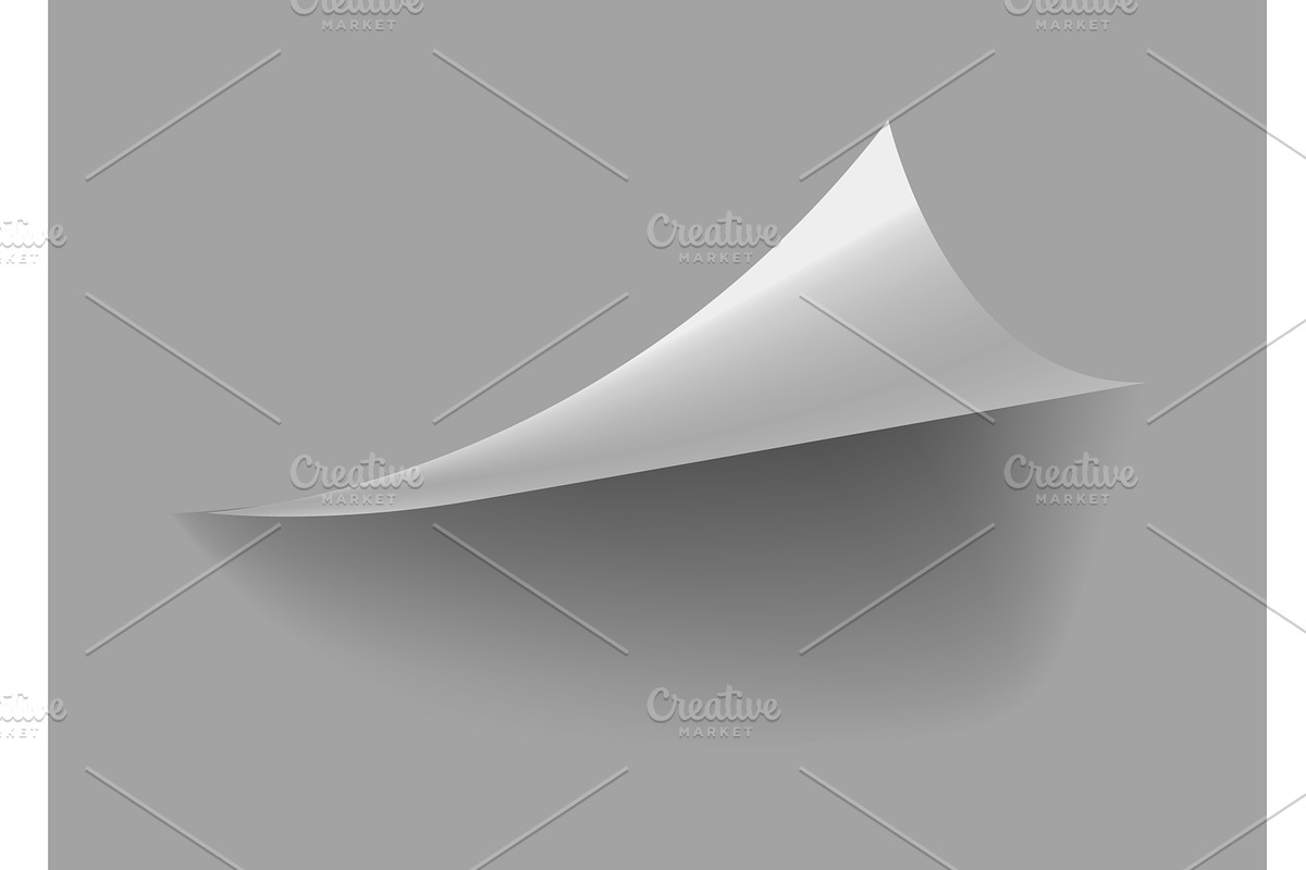 Curled paper corner. Curve, an Illustration by Things for designers