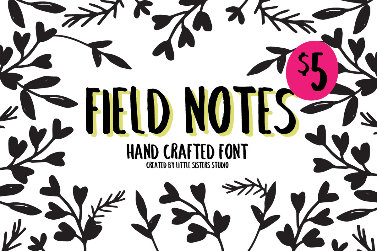 $5 Field Notes HandCrafted Font