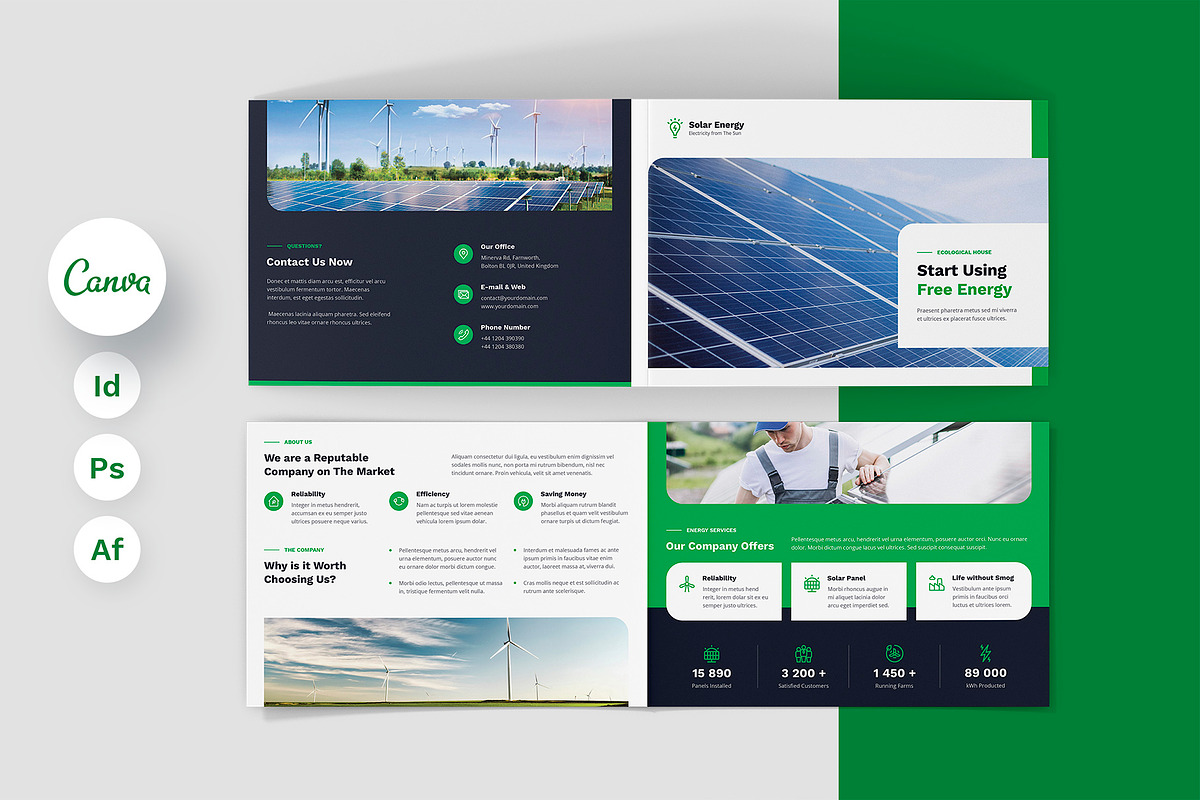 Solar Energy Brochure Landscape, a Brochure Template by artbart (Photo 1 of 7)
