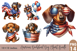 American Dachshund Dog Clipart, a Graphic by CitraGraphics