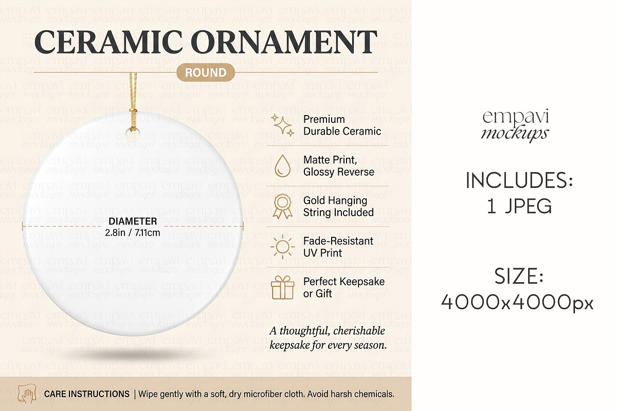 Round Ornament Size Chart, an Object Graphic by EmpaviMockups (Photo 2 of 3)