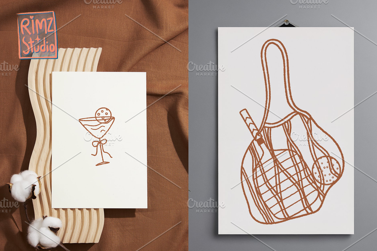 Hand Drawn Pickleball Elements, an Illustration by RimzStudio (Photo 11 of 11)