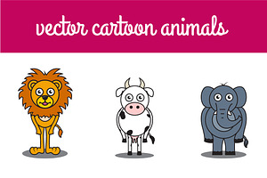Vector cartoon animals