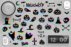 Chromatic Halloween Clipart