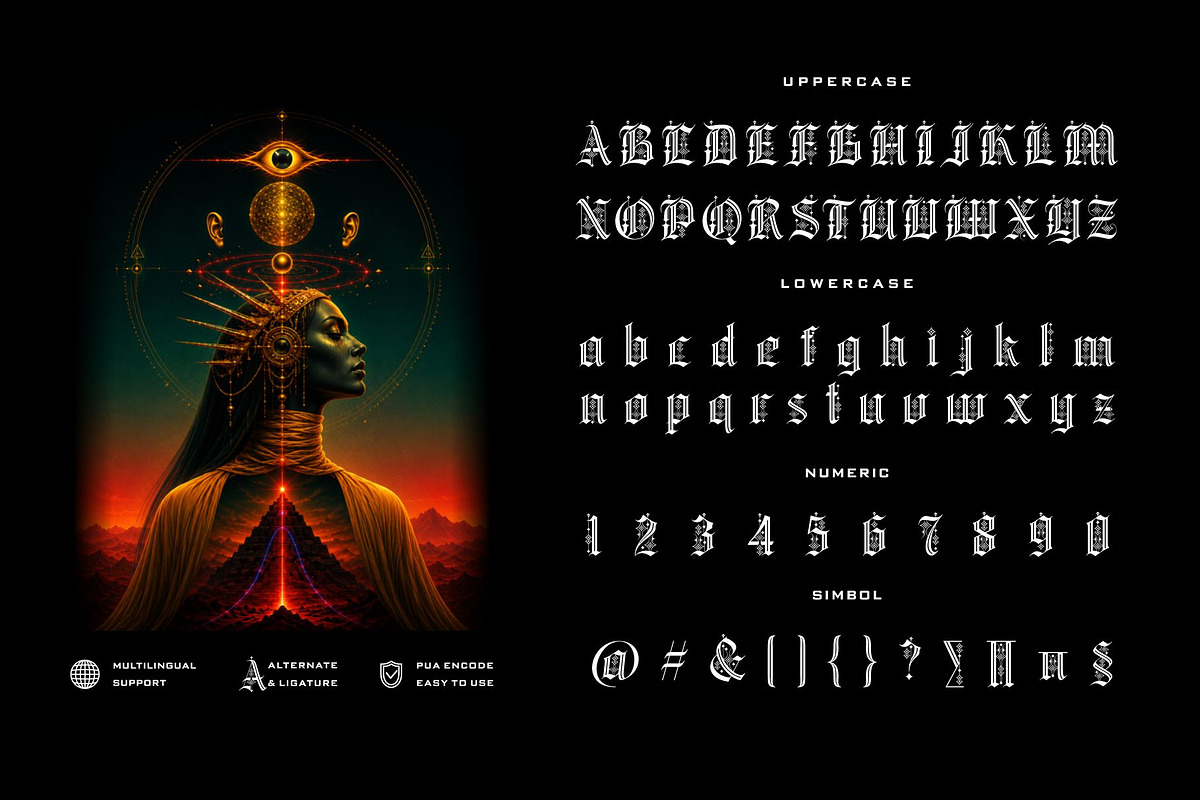Magic Round Typeface, a Blackletter Font by alit design (Photo 2 of 18)