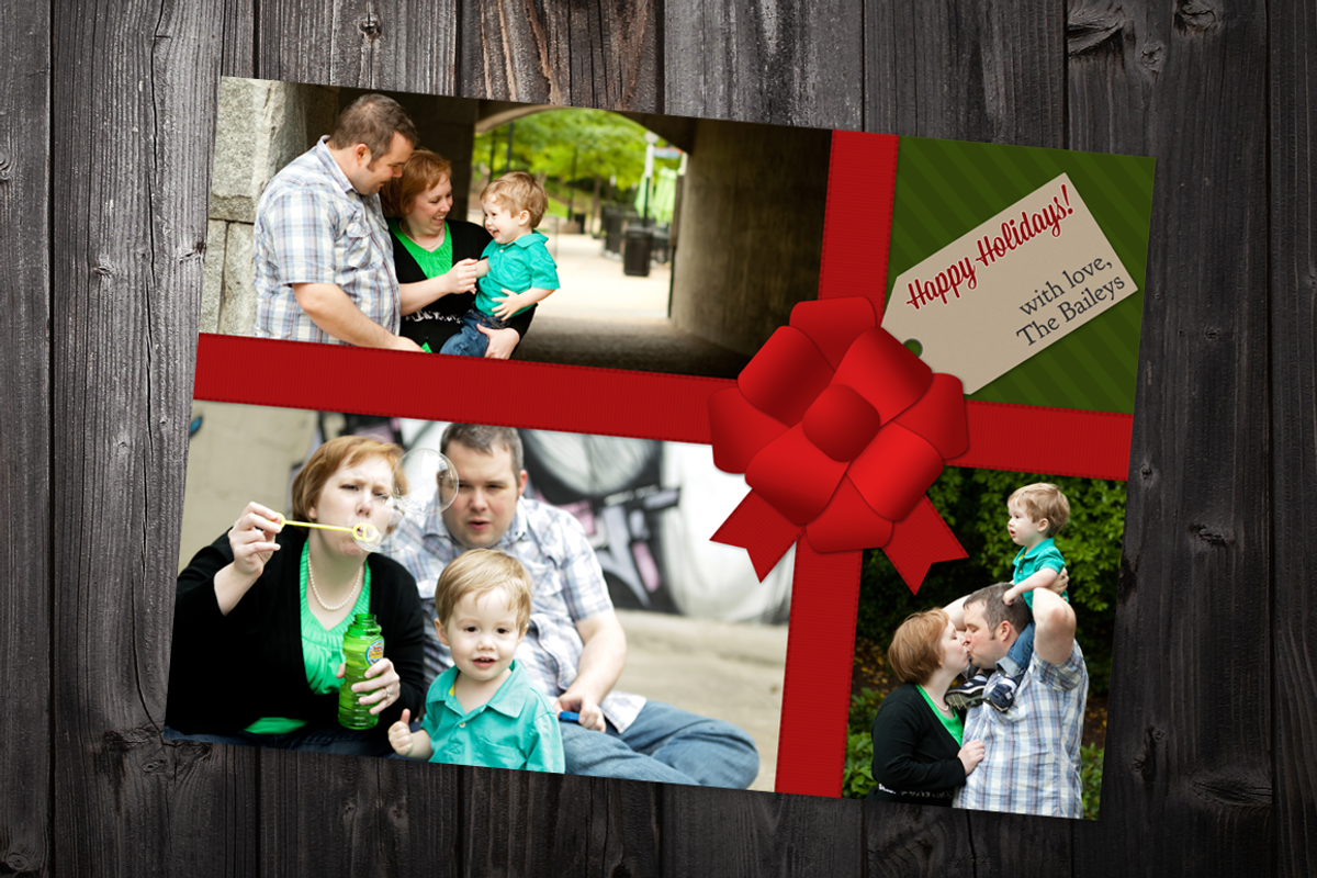 Ribbon: 5x7 Xmas Card Template, a Card Template by Saunter Studios (Photo 2 of 3)