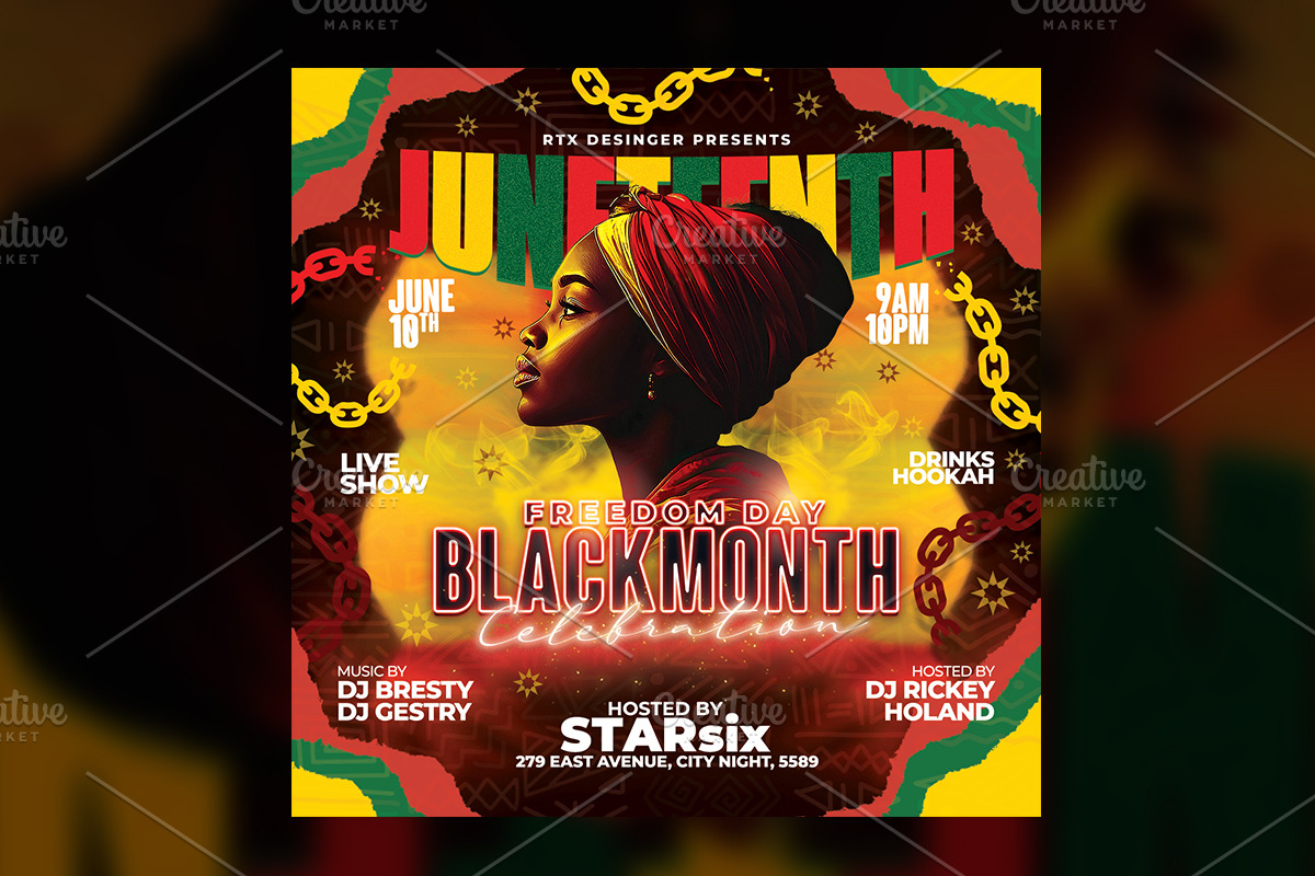 Juneteenth Celebration Flyer, a Flyer Template by RTXdesinger99 (Photo 3 of 3)